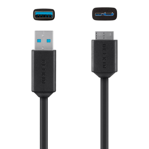 Belkin SuperSpeed USB 3.0 Cable A to Micro-B - Black (F3U166bt03-BLK)