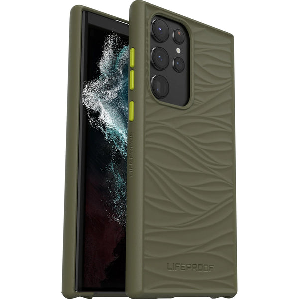 LifeProof WAKE Case for Samsung Galaxy S22 Ultra - Gambit Green (Olive/Lime) (77-86655), DropProof from 2 Meters, Ultra-thin, One-piece design