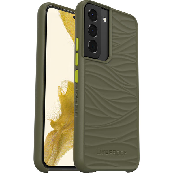 LifeProof WAKE Case for Samsung Galaxy S22 - Gambit Green (Olive/Lime) (77-86649), DropProof from 2 Meters, Ultra-thin, One-piece design