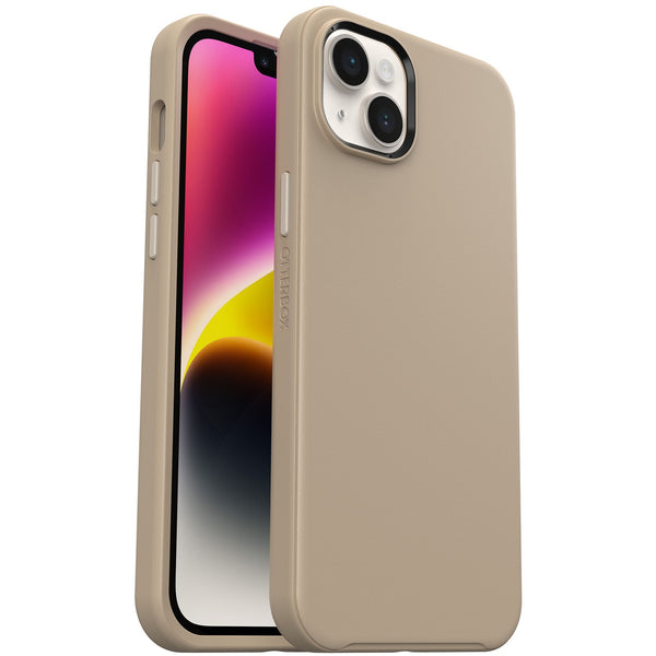 OtterBox Symmetry Apple iPhone 14 Plus Case Don't Even Chai (Brown) - (77-88470), Antimicrobial, DROP+ 3X Military Standard, Raised Edges, Ultra-Sleek