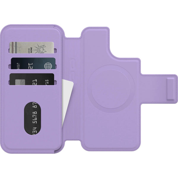 OtterBox Apple iPhone 14 Folio for MagSafe - I Lilac You (Purple) (77-90221), Strong Magnetic Alignment, Soft Touch