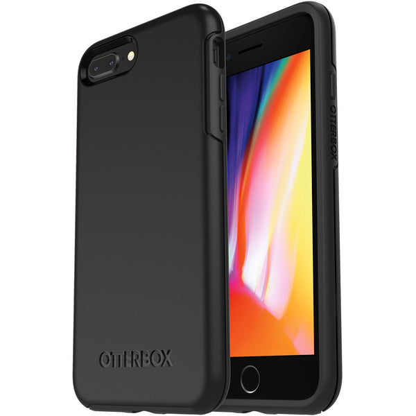 OtterBox Apple iPhone 8 Plus / iPhone 7 Plus Symmetry Series Case - Black (77-56871), 3X Military Standard Drop Protection, Durable Protection