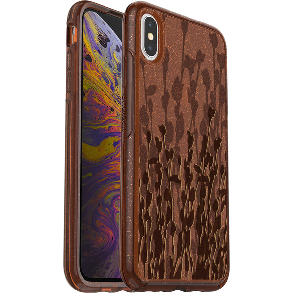 OtterBox Apple iPhone Xs Max Symmetry Series Case - That Willow Do (Brown Glitter Graphic) (77-60089), 3X Military Standard Drop Protection