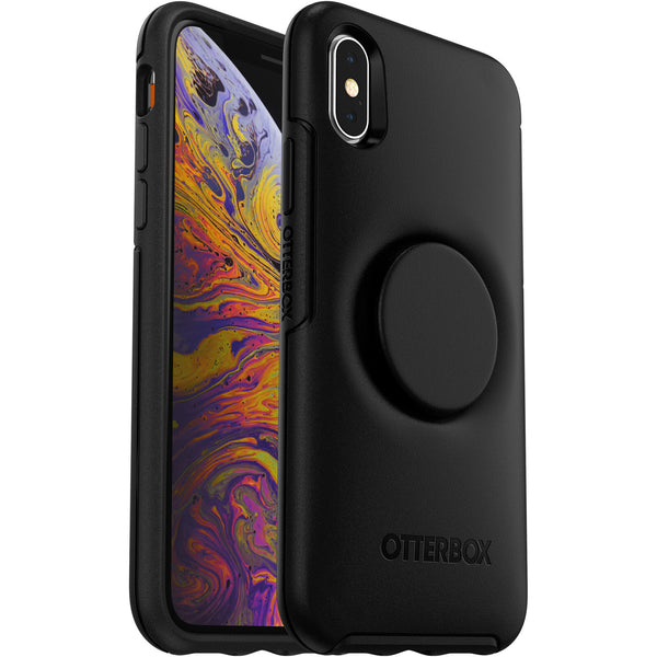 OtterBox Apple iPhone X / iPhone Xs Otter + Pop Symmetry Series Case - Black (77-61652), 3X Military Standard Drop Protection, Durable Protection