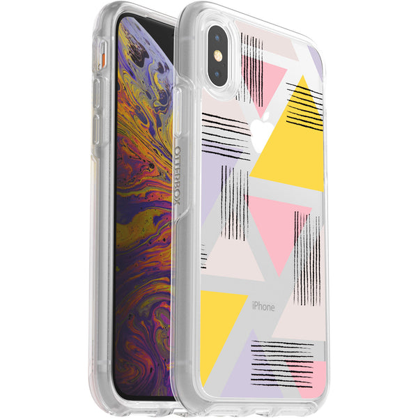 OtterBox Apple iPhone X / iPhone Xs Symmetry Series Case - Love Triangle (Clear Graphic) (77-59586), 3X Military Standard Drop Protection