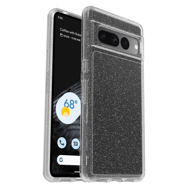 OtterBox Symmetry Clear Google Pixel 7 Pro 5G (6.7') Case Stardust (Clear Glitter) - (77-89944), Antimicrobial,DROP+ 3X Military Standard,Raised Edges