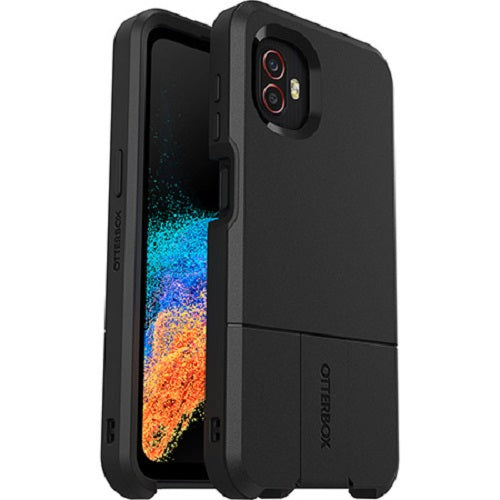 OtterBox Samsung Galaxy XCover6 Pro uniVERSE Series Case - Black (77-90666), Rugged Case, Raised Edges Protect Camera and Touchscreen