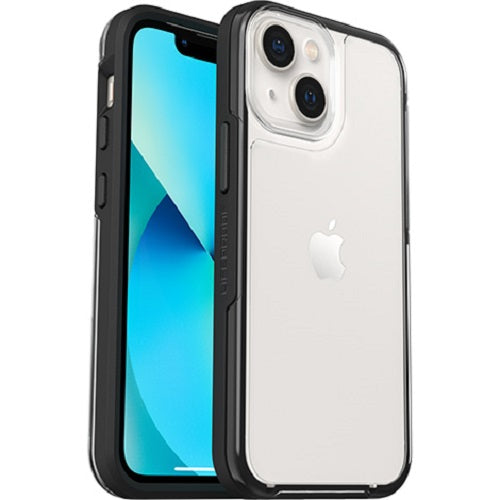 LifeProof SEE Case for Apple iPhone 13 Mini - Black Crystal (Clear/Black) (77-85523), DropProof, Ultra-thin, One-piece design, Screenless front