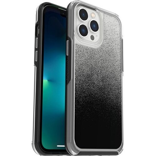 OtterBox Symmetry Clear Apple iPhone 13 Pro Max / iPhone 12 Pro Max Case Ombre Spray (Clear/Black)-(77-83507),Antimicrobial,DROP+ 3X Military Standard