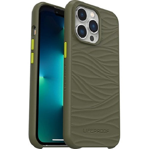 LifeProof WAKE Case for Apple iPhone 13 Pro - Gambit Green (Olive/Lime) (77-83561), Works with Apple's MagSafe charger and Qi wireless charging