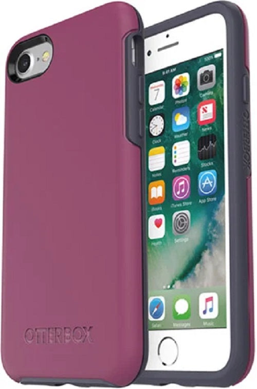 OtterBox Apple iPhone SE (3rd & 2nd Gen) and iPhone 8/7 Symmetry Series Case - Mix Berry Jam (Magenta / Blue) (77-56671)