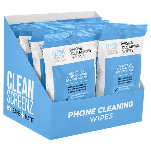 Case-Mate Cleanscreenz Wipes - Cleansing Phone Wipes - 20 Pack - Clear (CS043136), Hygienic cleansing wipes, Provides great streak-free solution