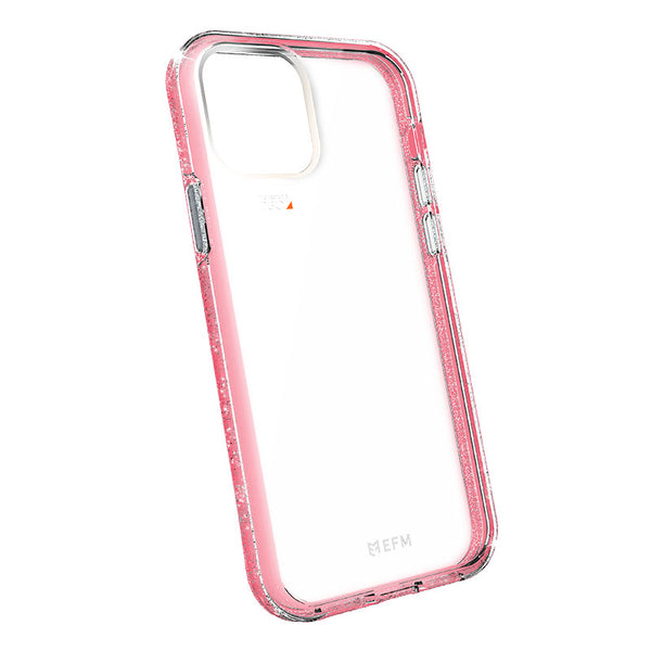 EFM Aspen Case for Apple iPhone 12 mini - Glitter Coral (EFCDUAE180GLC), Antimicrobial, 6m Military Standard Drop Tested, D3O Impact Protection