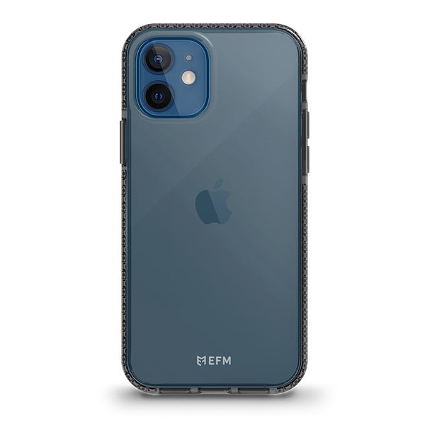 EFM Zurich Case for Apple iPhone 12 mini - Smoke Black (EFCTPAE180SMB), Antimicrobial, 2.4m Military Standard Drop Tested, Slimline Protection