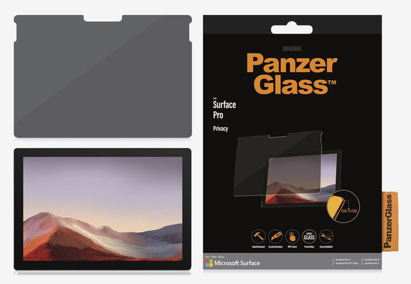 PanzerGlass Microsoft Surface Pro 4/Pro 5/Pro 6/Pro 7 Privacy Screen Protector - (P6251), Anti-Glare Coating, Blue Light Reduction