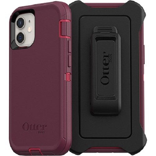 OtterBox Apple iPhone 12 Mini Defender Series Case - Berry Potion (Red Purple) (77-65354), 4X Military Standard Drop Protection