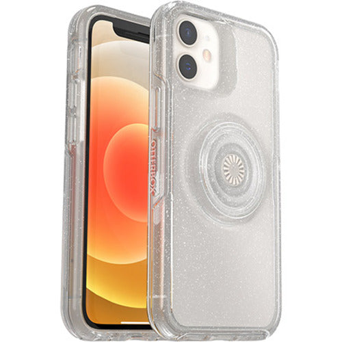 OtterBox Apple iPhone 12 Mini Otter + Pop Symmetry Series Clear Case - Stardust Pop (77-66173), 3X Military Standard Drop Protection, Slim design