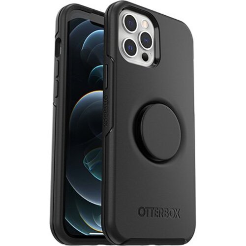 OtterBox Apple iPhone 12 Pro Max Otter + Pop Symmetry Series Case - Black (77-65484), 3X Military Standard Drop Protection, Durable Protection