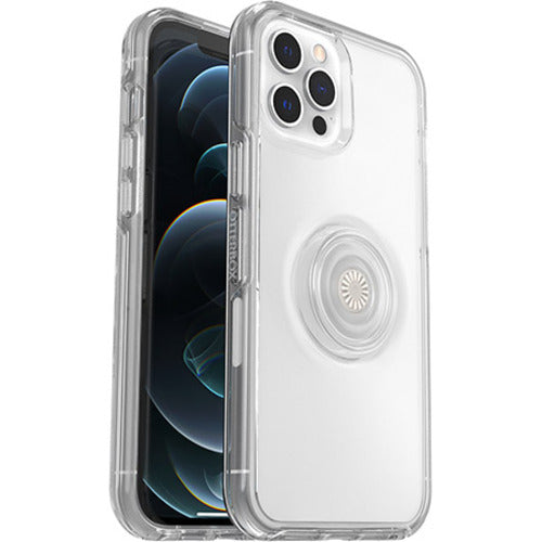 OtterBox Apple iPhone 12 Pro Max Otter + Pop Symmetry Series Clear Case - Clear Pop (77-65782), 3X Military Standard Drop Protection, Slim design