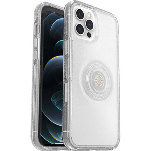 OtterBox Apple iPhone 12 Pro Max Otter + Pop Symmetry Series Clear Case - Stardust Pop (77-66283), 3X Military Standard Drop Protection, Slim design