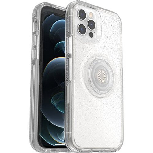 OtterBox Apple iPhone 12/12 Pro Otter+ Pop Symmetry Series Clear Case - Stardust Pop (77-66228), 3X Military Standard Drop Protection, Slim design