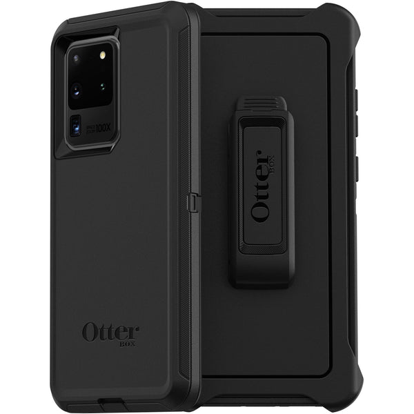 OtterBox Samsung Galaxy S20 Ultra 5G (6.9') Defender Series Case - Black (77-64212), 4X Military Standard Drop Protection, Multi-Layer Protection