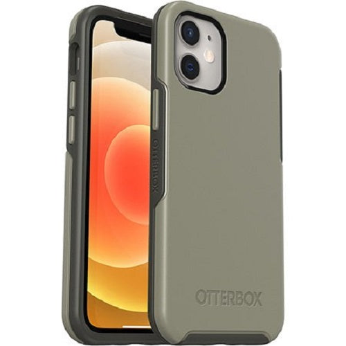 OtterBox Apple iPhone 12 Mini Symmetry Series Antimicrobial Case - Earl Grey (Neutral Green) (77-65366), 3X Military Standard Drop Protection