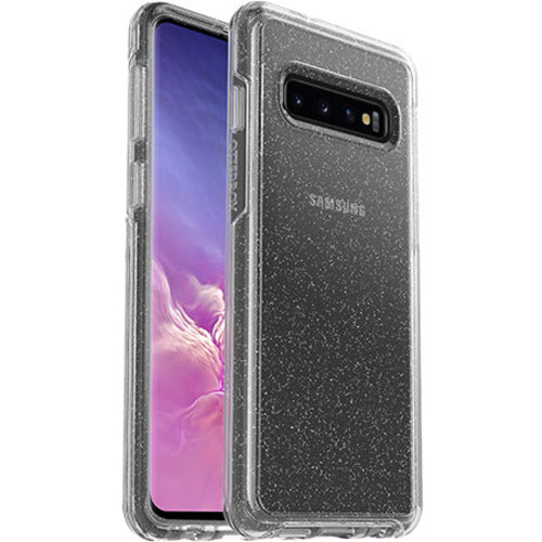 OtterBox Samsung Galaxy S10 Symmetry Series Clear Case - Stardust (Glitter) (77-61332), 3X Military Standard Drop Protection, Durable Protection