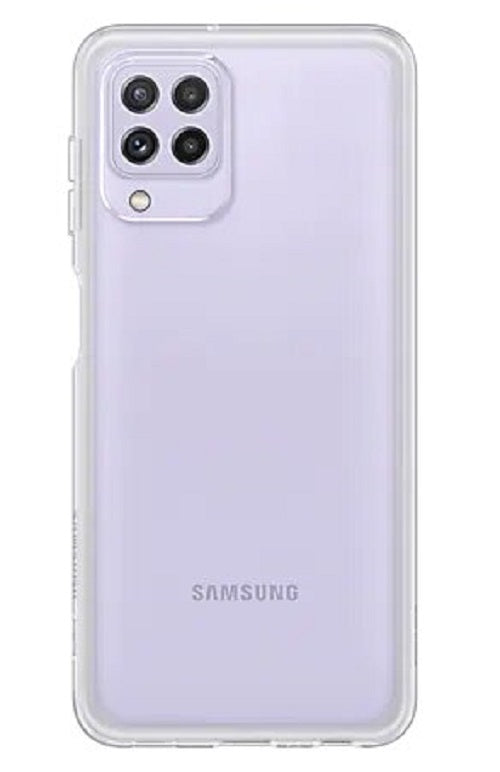 Samsung Galaxy A22 Soft Clear Cover - Clear (EF-QA225TTEGWW), Sleek & Subtle, Battles against Bumps & Scratches, Durable & Flexible material