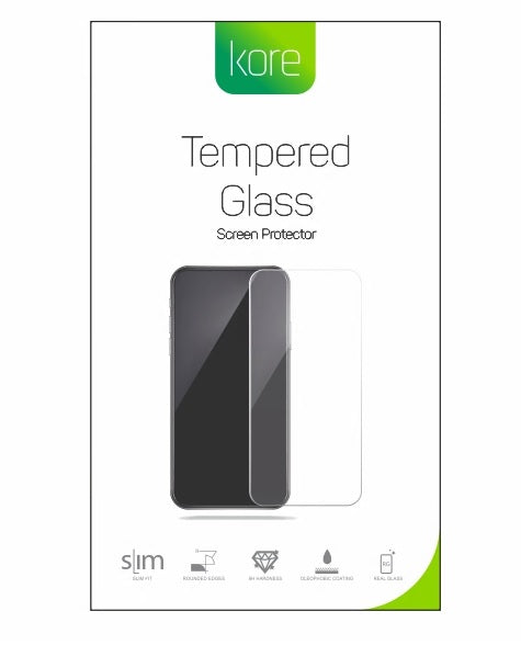 Kore Samsung Galaxy A51 Tempered Glass Screen Protector, 9H hardness material, Scratch protection, Oleophobic coating, Clear transparency