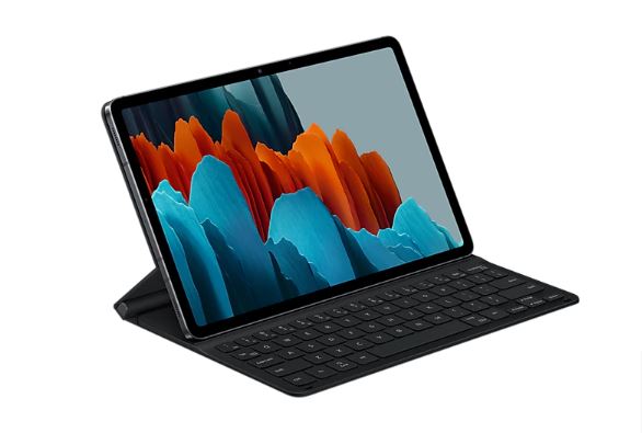 Samsung Galaxy Tab S8 / Tab S7 (11') Book Cover Keyboard Slim - Black (EF-DT630UBEGWW)*AU STOCK*, Slim & Lightweight, Wireless Keyboard, 65 Keys, 1YR.