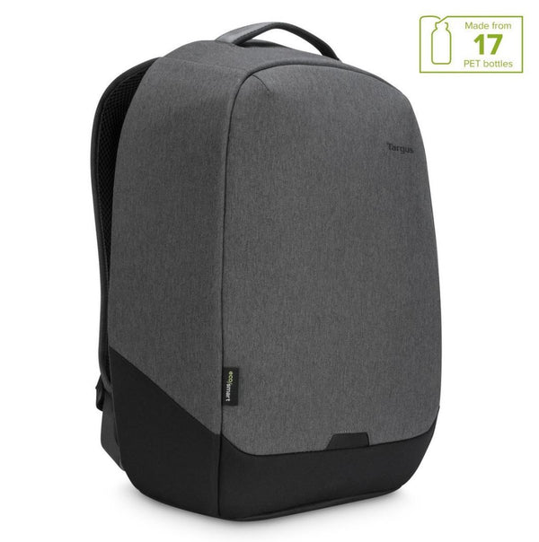 Targus 15.6' Cypress EcoSmart Security Backpack for Laptop NotebookTablet - 13' 13.3' 14' 15.6', Made with 17 Recycled Pastic Water Bottles - Grey 21L