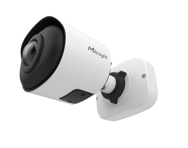 MileSight 8MP 180 Panoramic Mini Bullet Camera, Fixed Lens, 15m IR Distance, PoE, IP67, IK10