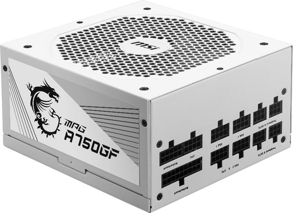 MSI MPG A750GF WH 750W Up to 90% (80 Plus Gold) ATX Power Supply Unit - White