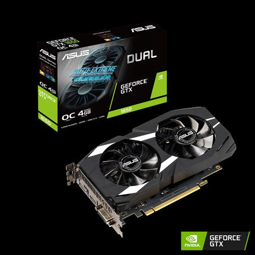 ASUS nVidia GeForce DUAL-GTX1650-O4G GTX 1650 OC Edition 4G GDDR5 1x DVI-D/1x HDMI/1x DP