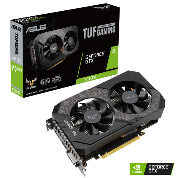 ASUS nVidia GeForce TUF-GTX1660TI-6G-EVO-GAMING GTX1660 Ti 6GB GDDR6, 1800Mhz Boost, nVidia Turing, OBS, PCIE 3.0, 1xDVI-D, 2xHDMI, 1xDP