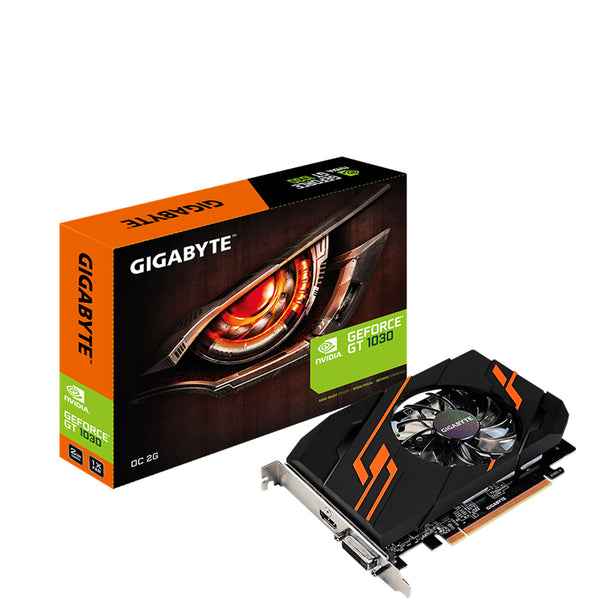 Gigabyte nVidia GeForce GT 1030 OC 2GB Video Card, GDDR5, 1518 MHz Boost Clock, 1265 MHz Base Clock, 1x DVI-D, 1x HDMI 2.0