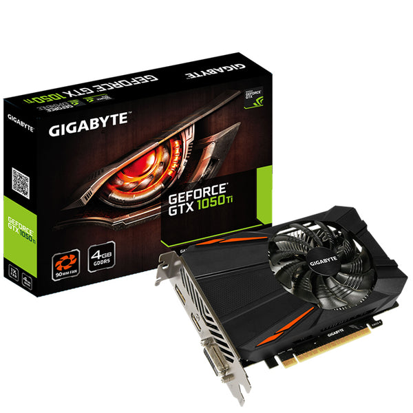 Gigabyte nVidia GeForce GTX 1050 Ti D5 4G Video Card, 1290 MHz Base Clock, 1392 MHz Boost Clock, GDDR5, PCI-E 3.0, 1x DVI-D, 1x HDMI 2.0, 1x DP 1.4