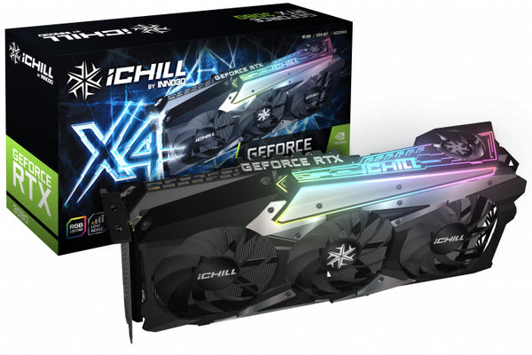 INNO3D NVidia GeForce RTX 3080 iCHILL X4 10G GDDR6X 1770 MHz Ray Tracing, 1x HDMI 2.1 3x DisplayPort 1.4a (LHR)