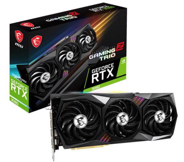 MSI nVidia Geforce RTX 3080 GAMING Z TRIO 12G LHR Video Card 1815 MHz Boos Clock, GDDR6X, 3 x DisplayPor, 1x HDMI