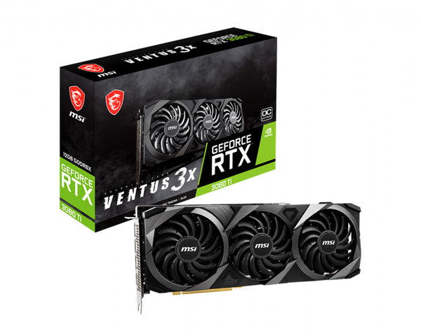 MSI nVidia Geforce RTX 3080 Ti VENTUS 3X 12G OC Video Card, PCI-E 4.0, 1695 MHz Boost Clock, 3x DisplayPort 1.4a, 1x HDMI 2.1