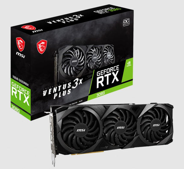 MSI nVidia Geforce RTX 3080 VENTUS 3X PLUS 10G OC rev 2.0 Video Card (LHR)  GDDR6X 1740 MHz Boost Clock ,DisplayPort x 3 (v1.4a) HDMI x 1